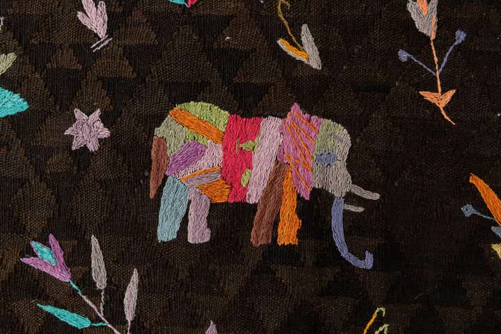 6' x 9' Hand Woven Kilim Suzani Wool Rug