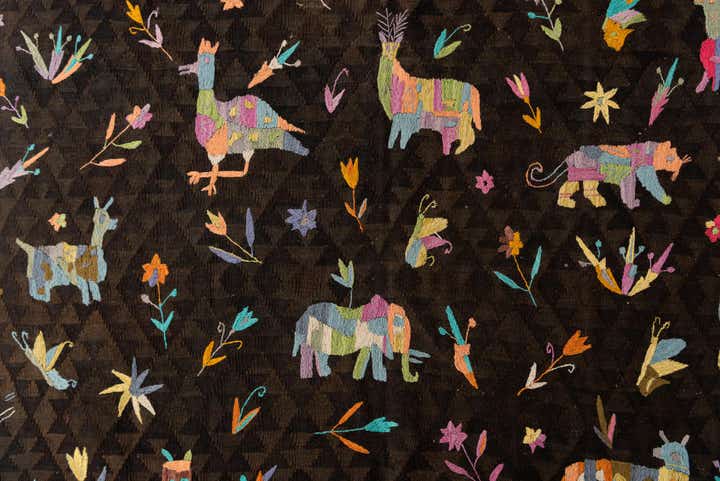 6' x 9' Hand Woven Kilim Suzani Wool Rug