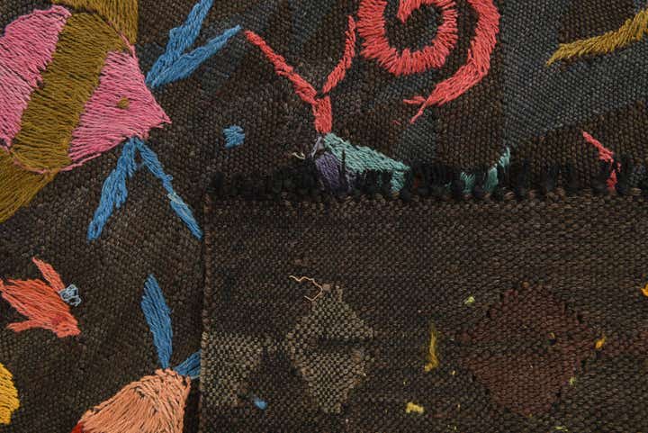 5' 4 x 7' 8 Hand Woven Kilim Suzani Wool Rug