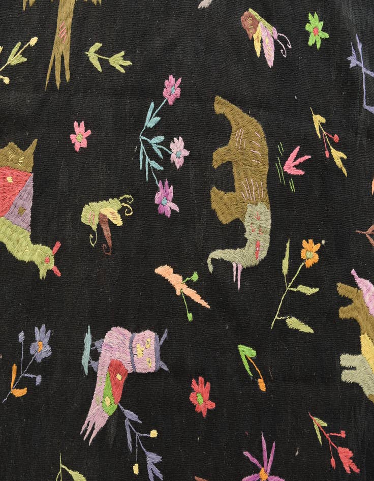 Detail image of 6' 2 x 9' 6  Hand Woven Kilim Suzani Wool Rug