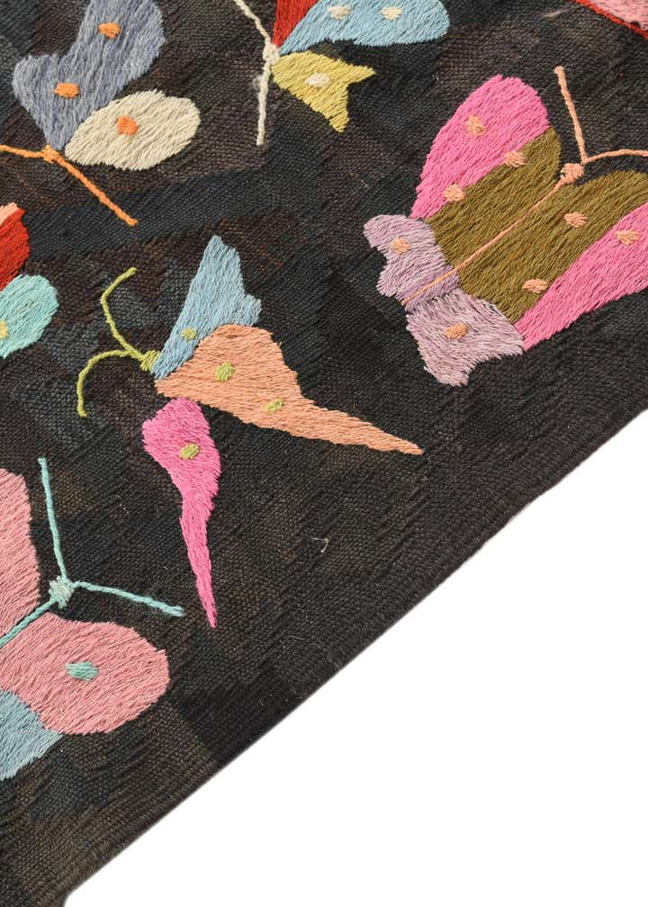 6' 5 x 9' 4 Hand Woven Kilim Suzani Wool Rug
