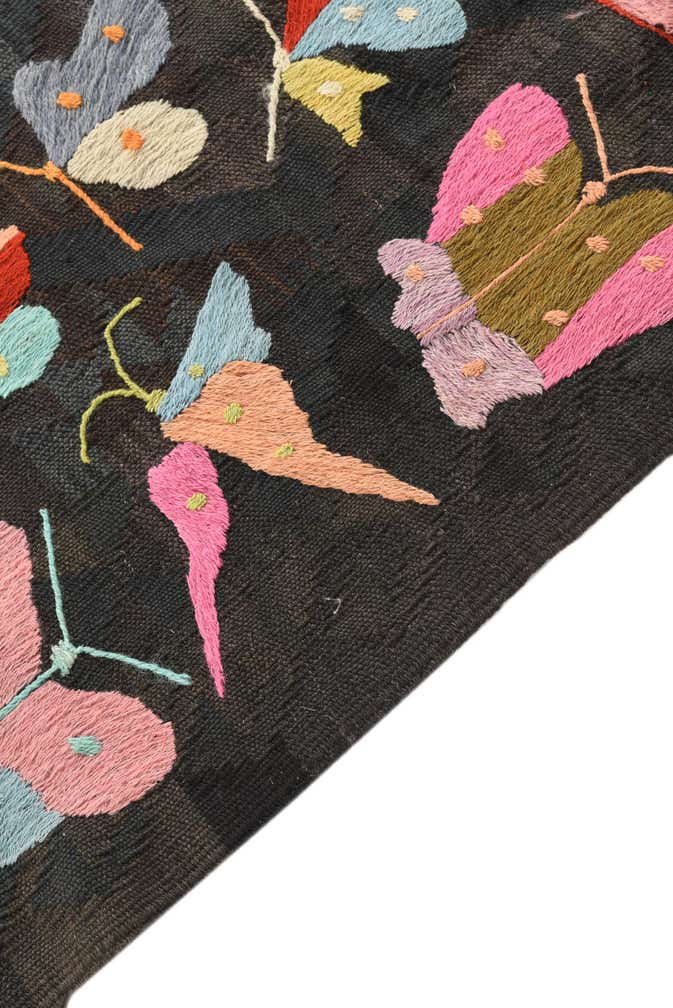 6' 5 x 9' 4 Hand Woven Kilim Suzani Wool Rug