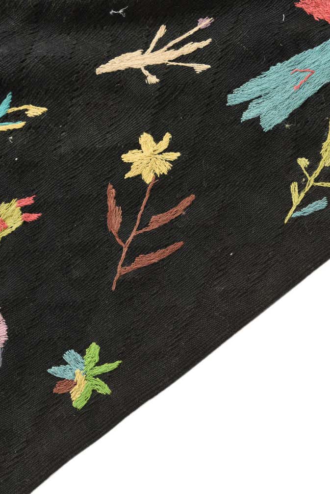 6' x 9' 5 Hand Woven Kilim Suzani Wool Rug