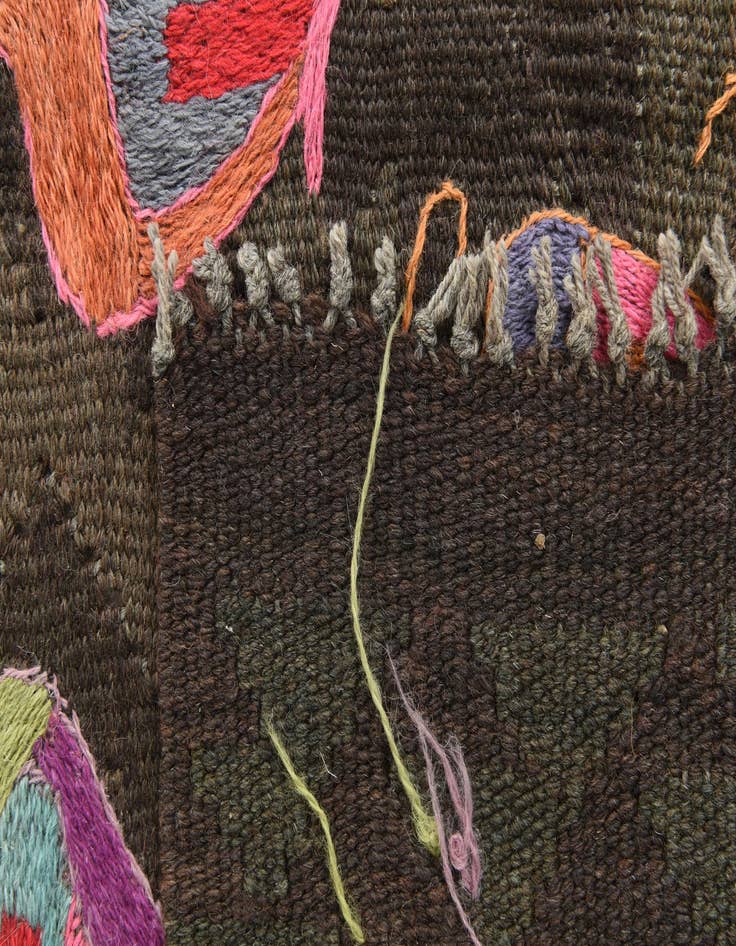 Detail image of 6' 1 x 9' 7  Hand Woven Kilim Suzani Wool Rug