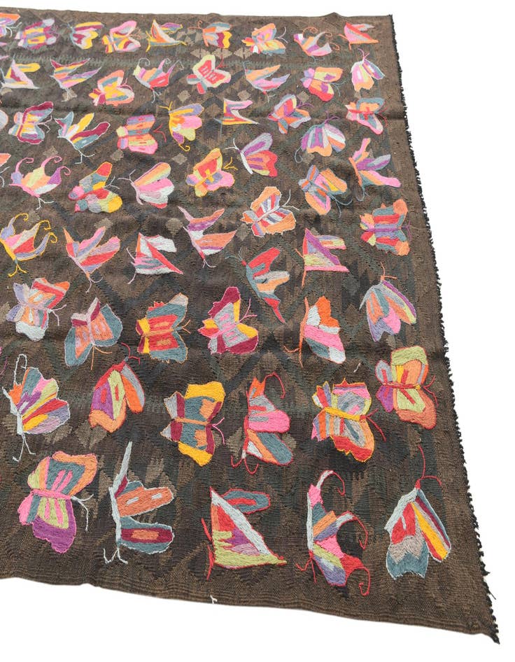 Detail image of 6' 3 x 9' 5  Hand Woven Kilim Suzani Wool Rug