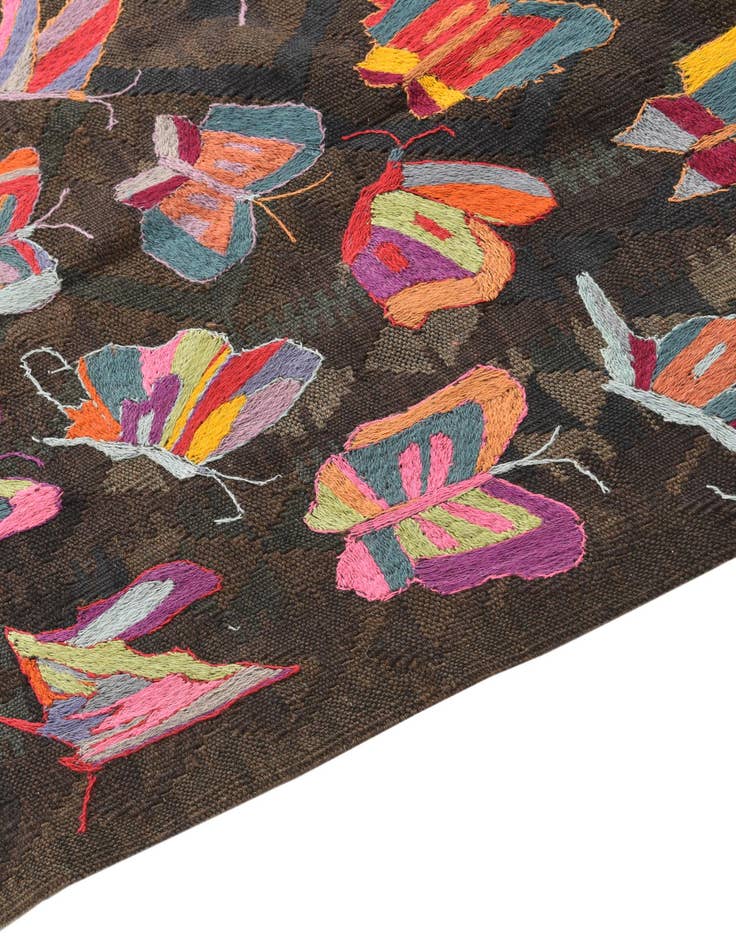 Detail image of 6' 3 x 9' 5  Hand Woven Kilim Suzani Wool Rug