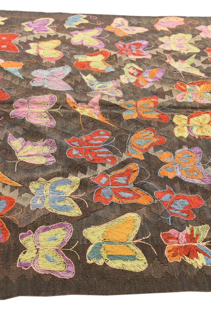 5' 4 x 7' 10 Hand Woven Kilim Suzani Wool Rug