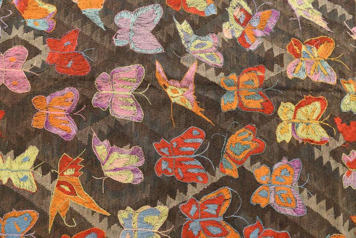 5' 4 x 7' 10 Hand Woven Kilim Suzani Wool Rug