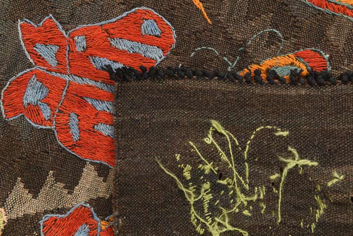 5' 4 x 7' 10 Hand Woven Kilim Suzani Wool Rug