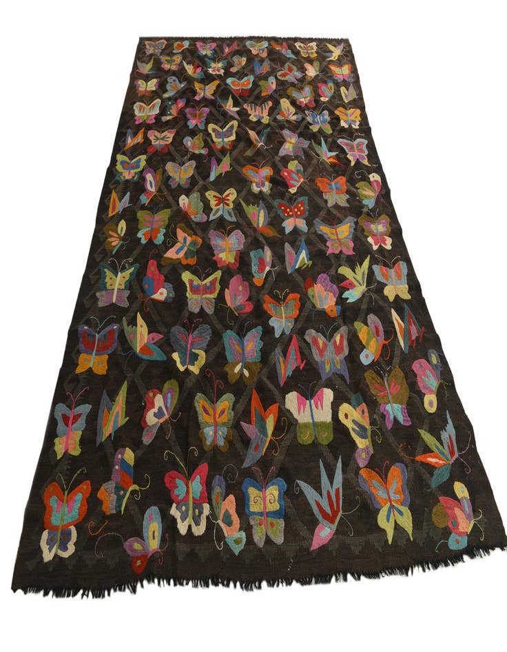 Detail image of 6' 4 x 9' 6  Hand Woven Kilim Suzani Wool Rug