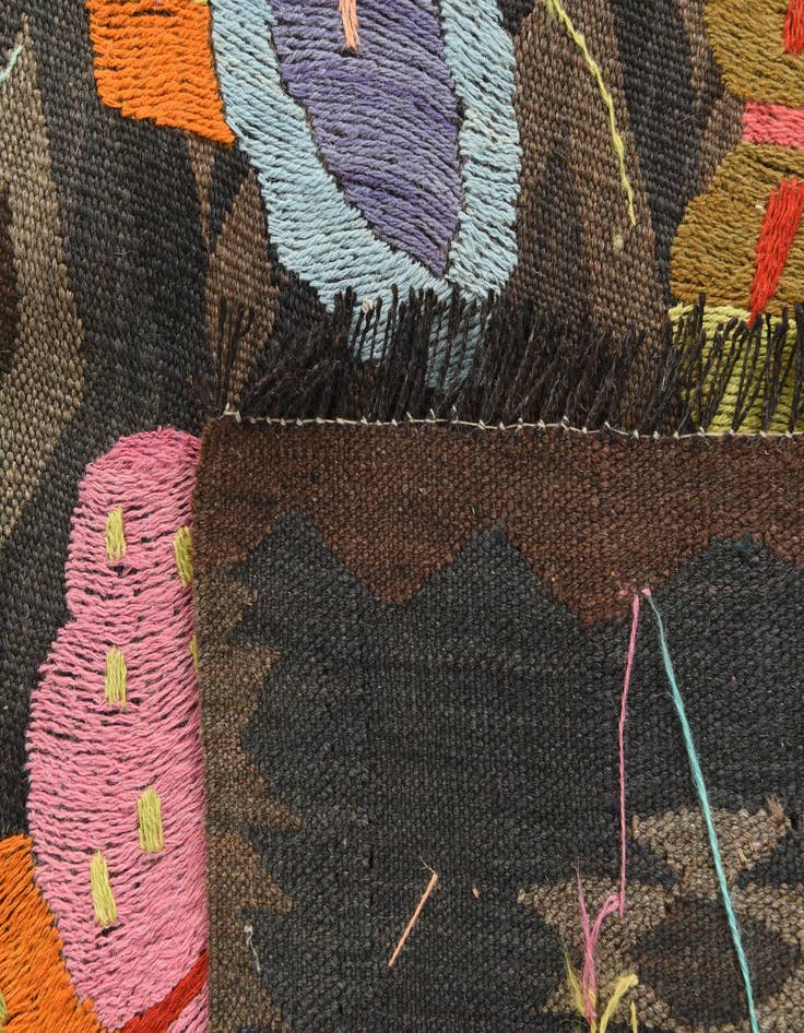 Detail image of 5' 8 x 7' 7  Hand Woven Kilim Suzani Wool Rug