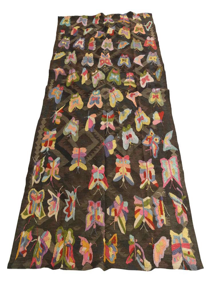 5' 8 x 7' 7 Hand Woven Kilim Suzani Wool Rug