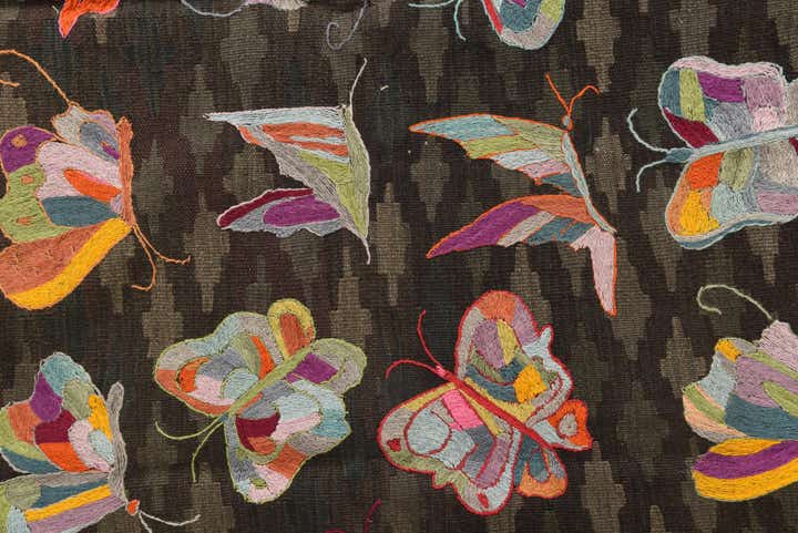 4' 8 x 6' 8 Hand Woven Kilim Suzani Wool Rug