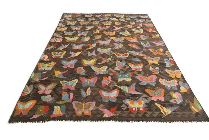 200cm x 305cm Tissé à la main Kilim Suzani Tapis Laine