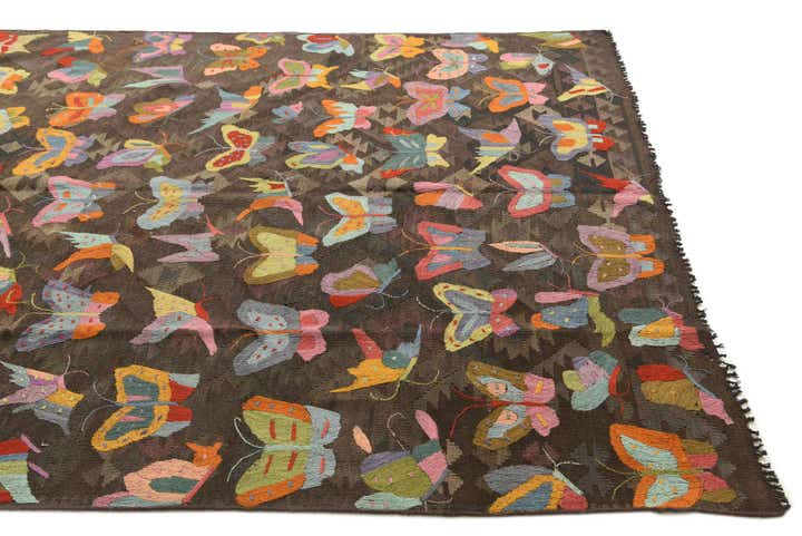 200cm x 305cm Tissé à la main Kilim Suzani Tapis Laine