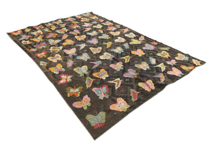 185cm x 270cm Tissé à la main Kilim Suzani Tapis Laine