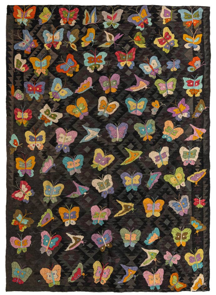 Vue détaillée : 185cm x 270cm Tissé à la main Kilim Suzani Tapis Laine
