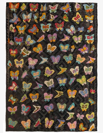 6' 1 x 8' 10 Hand Woven Kilim Suzani Wool Rug