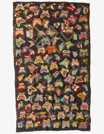 5' 10 x 9' 10 Hand Woven Kilim Suzani Wool Rug