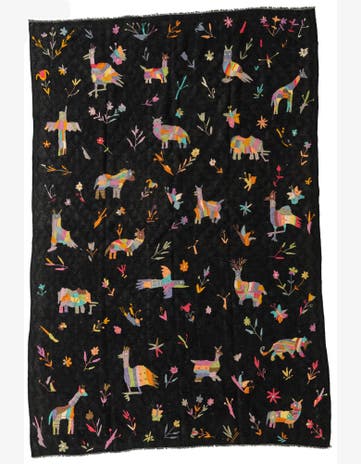 6' 3 x 9' 4 Hand Woven Kilim Suzani Wool Rug