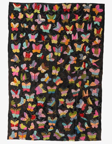 6' 5 x 9' 4 Hand Woven Kilim Suzani Wool Rug