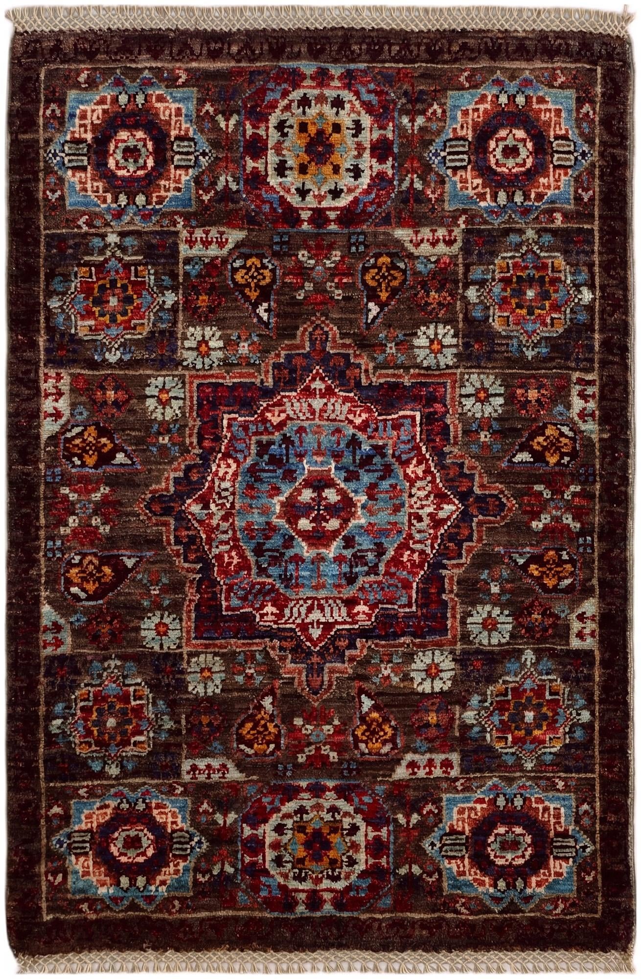 2' 1 x 3' Hand Knotted Mamluk Ziegler Rug