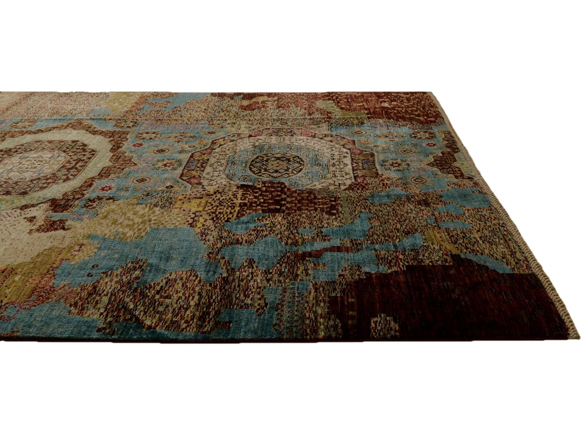 6' 8 x 9' 9 Hand Knotted Mamluk Ziegler Rug