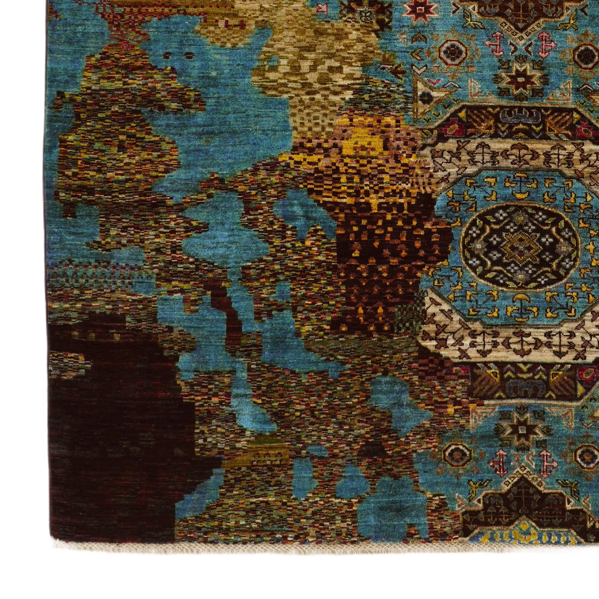 6' 8 x 9' 9 Hand Knotted Mamluk Ziegler Rug