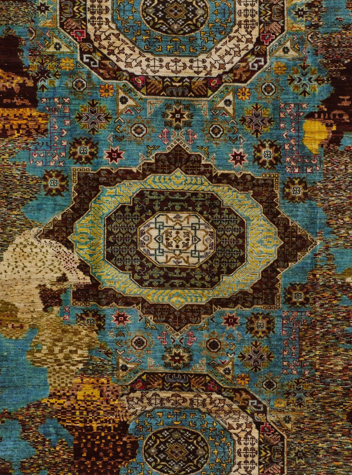 6' 8 x 9' 9 Hand Knotted Mamluk Ziegler Rug