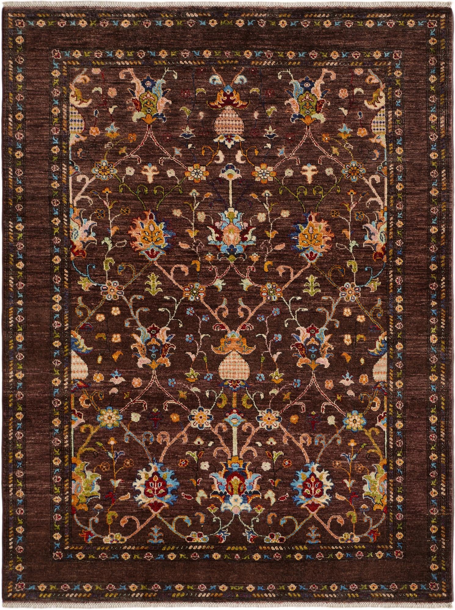 4' 11 x 6' 5 Hand Knotted Modern Ziegler Rug