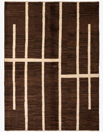 5' 9 x 7' 8 Hand Knotted Modern Ziegler Wool Rug