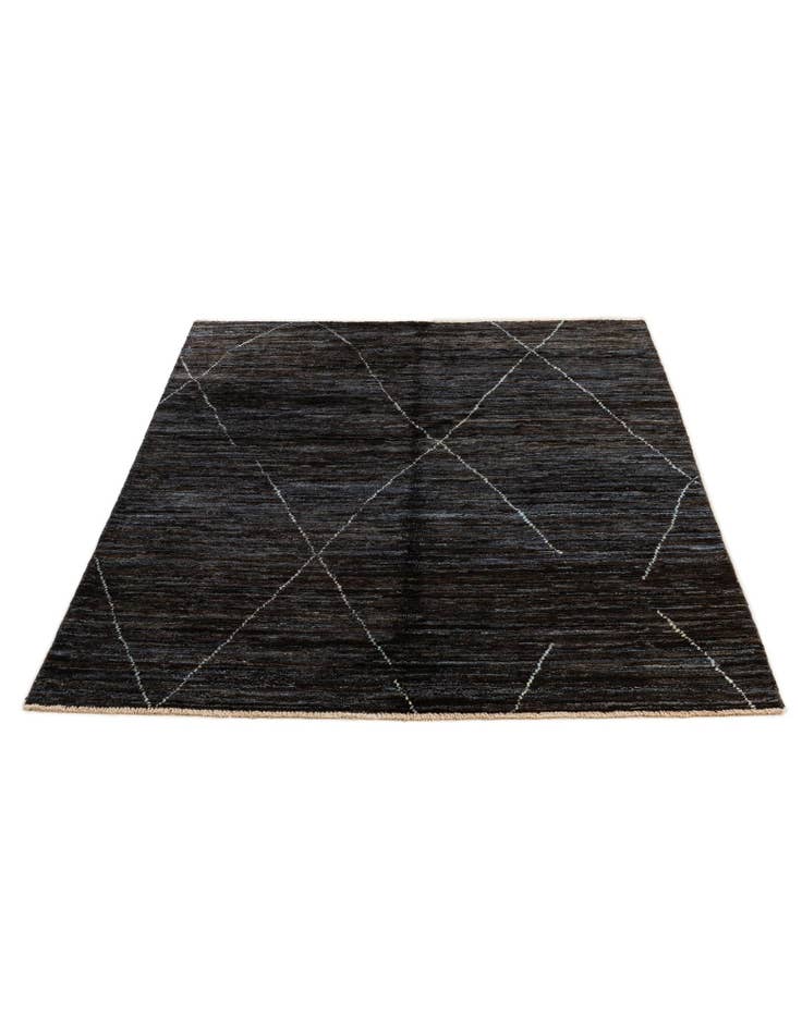 Detail image of 4' 9 x 6' 4 Hand Knotted Moroccan Wool Rug