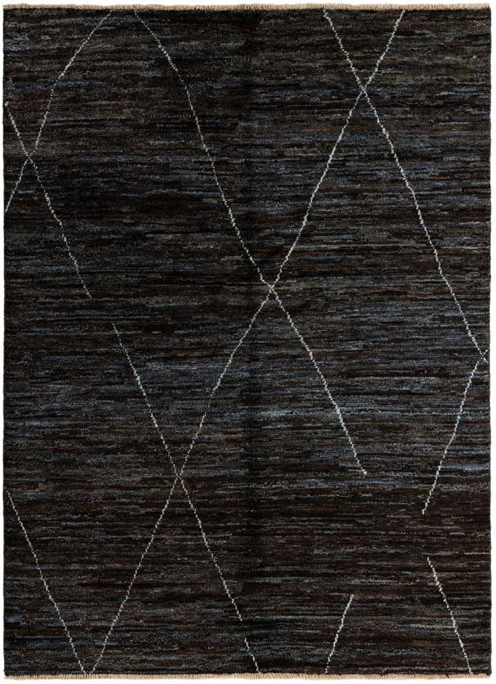 4' 9 x 6' 4 Hand Knotted Moroccan Wool Rug