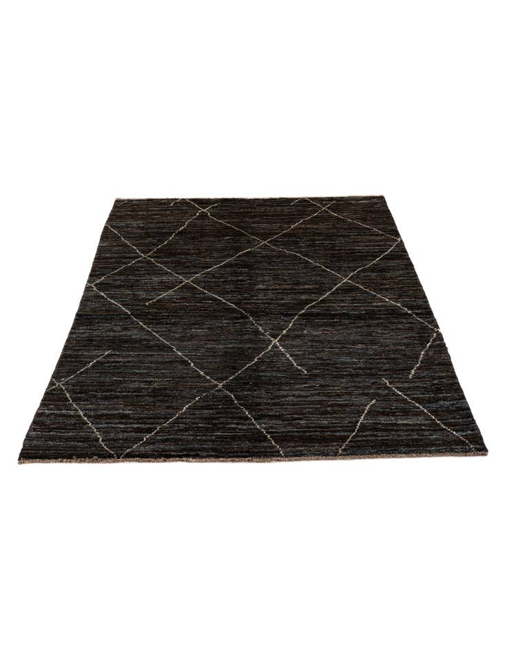 Detail image of 4' 7 x 6' 5 Hand Knotted Moroccan Wool Rug