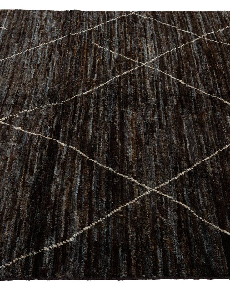 Detail image of 4' 7 x 6' 5 Hand Knotted Moroccan Wool Rug