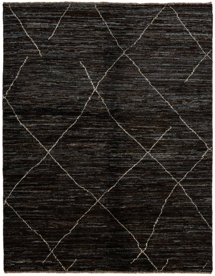 Detail image of 4' 7 x 6' 5 Hand Knotted Moroccan Wool Rug