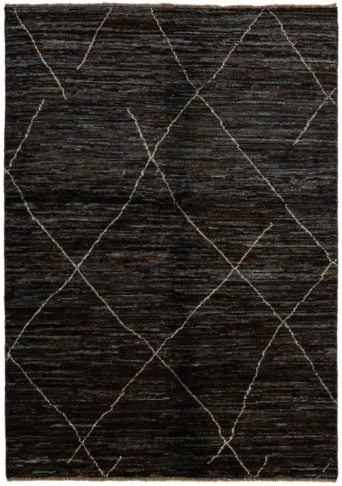 Detail image of 4' 7 x 6' 5 Hand Knotted Moroccan Wool Rug
