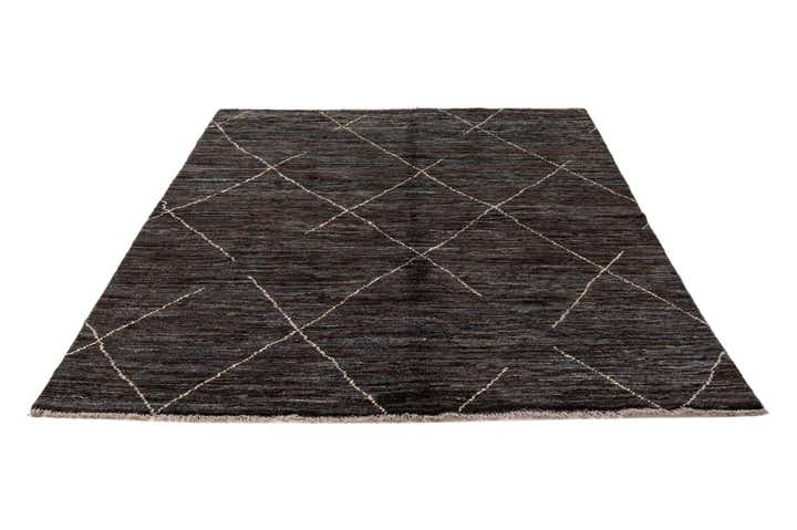 5' x 7' 4 Hand Knotted Moroccan Wool Rug