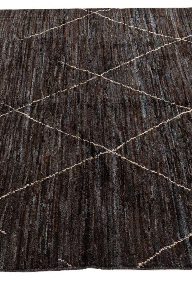 5' x 7' 4 Hand Knotted Moroccan Wool Rug