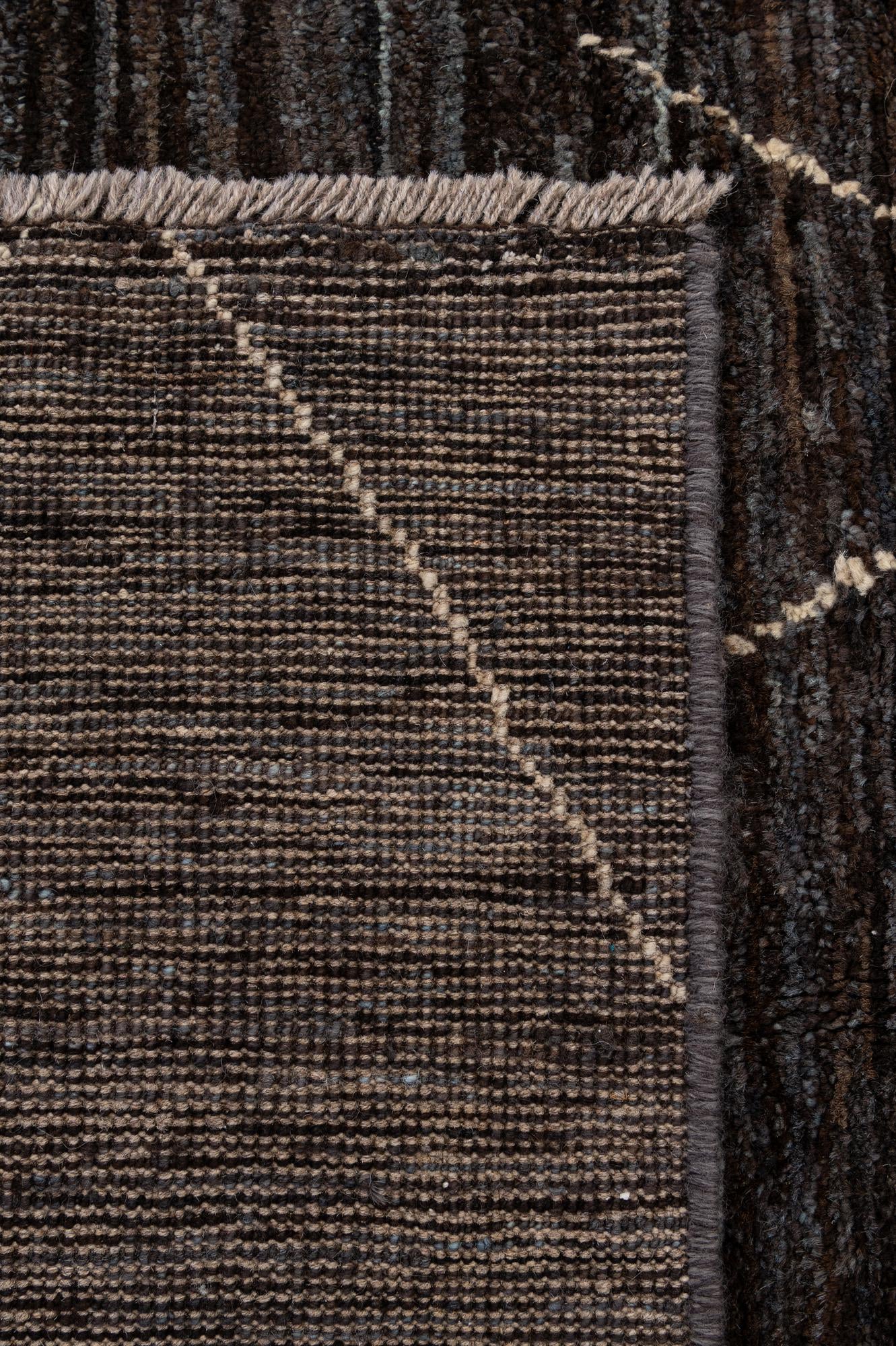 5' x 7' 4 Hand Knotted Moroccan Wool Rug
