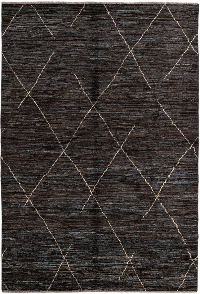 Detail image of 5' x 7' 4 Hand Knotted Moroccan Wool Rug