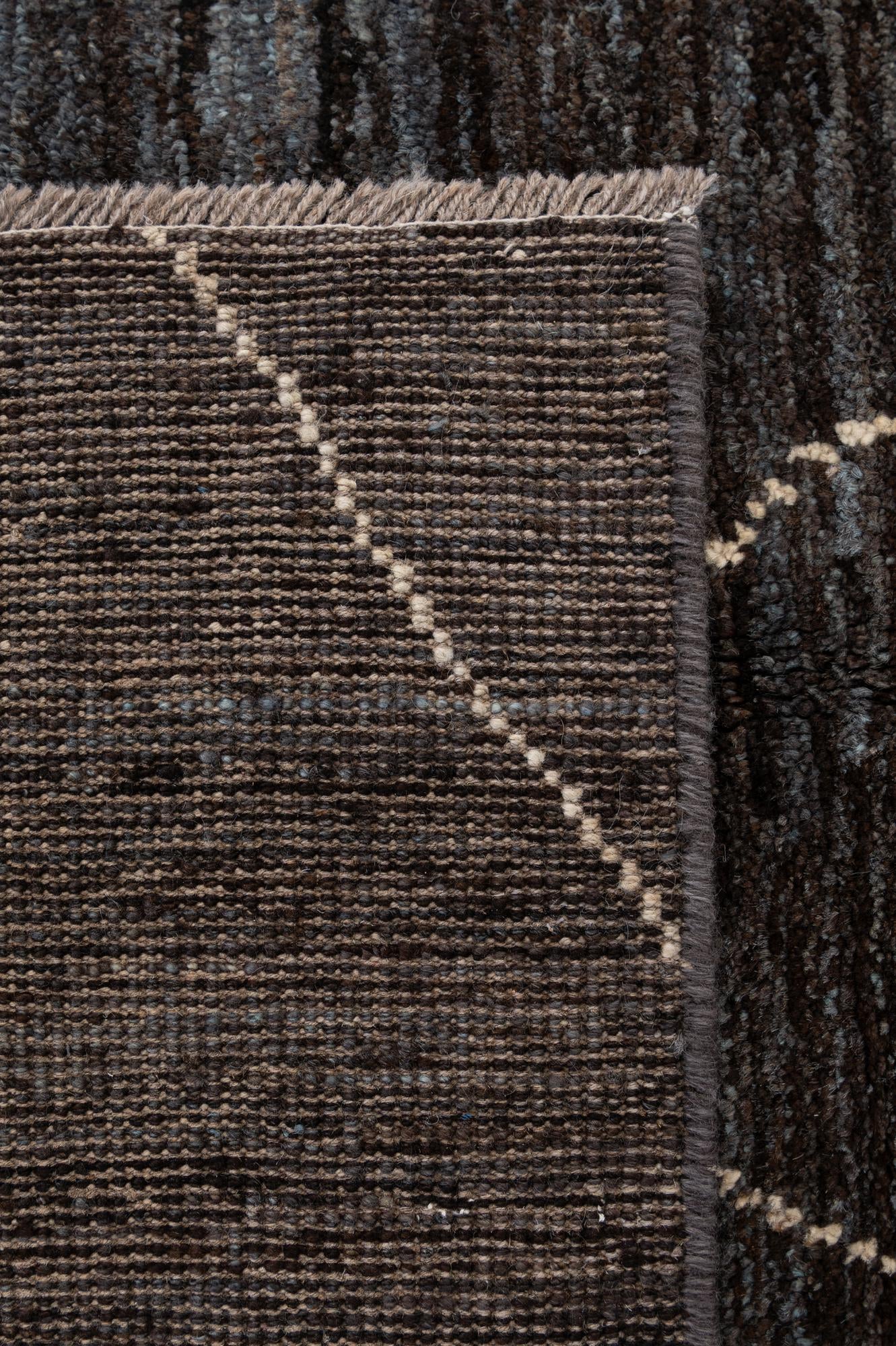 5' x 7' 4 Hand Knotted Moroccan Wool Rug