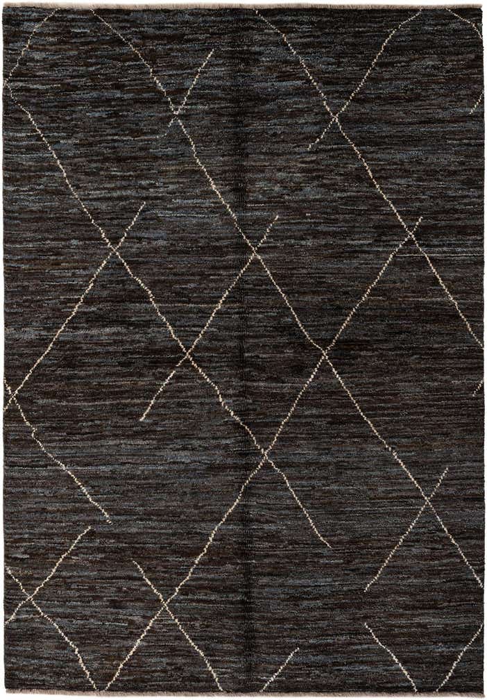 5' x 7' 4 Hand Knotted Moroccan Wool Rug