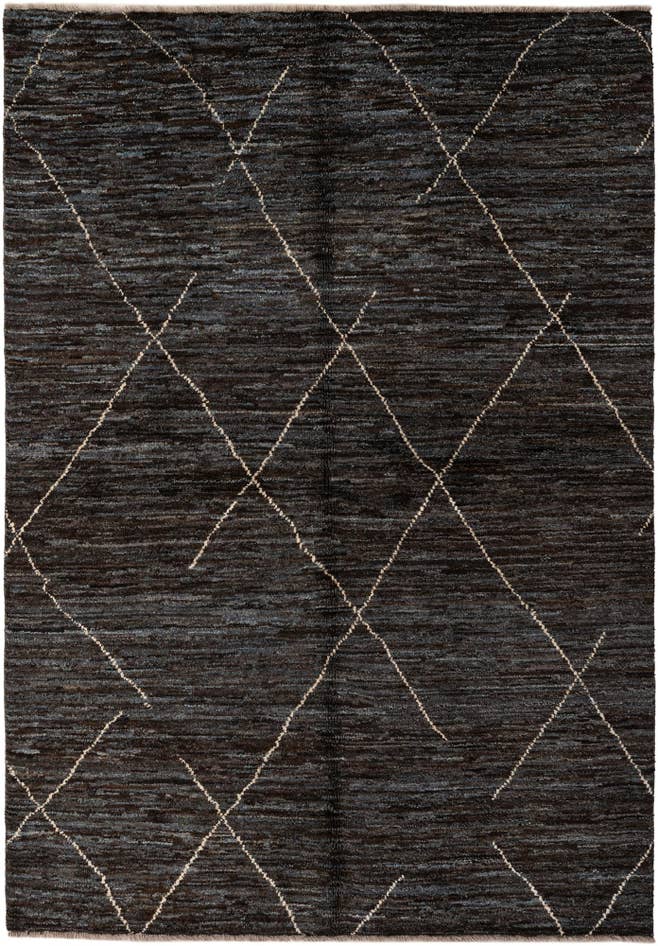 Detail image of 5' x 7' 4 Hand Knotted Moroccan Wool Rug