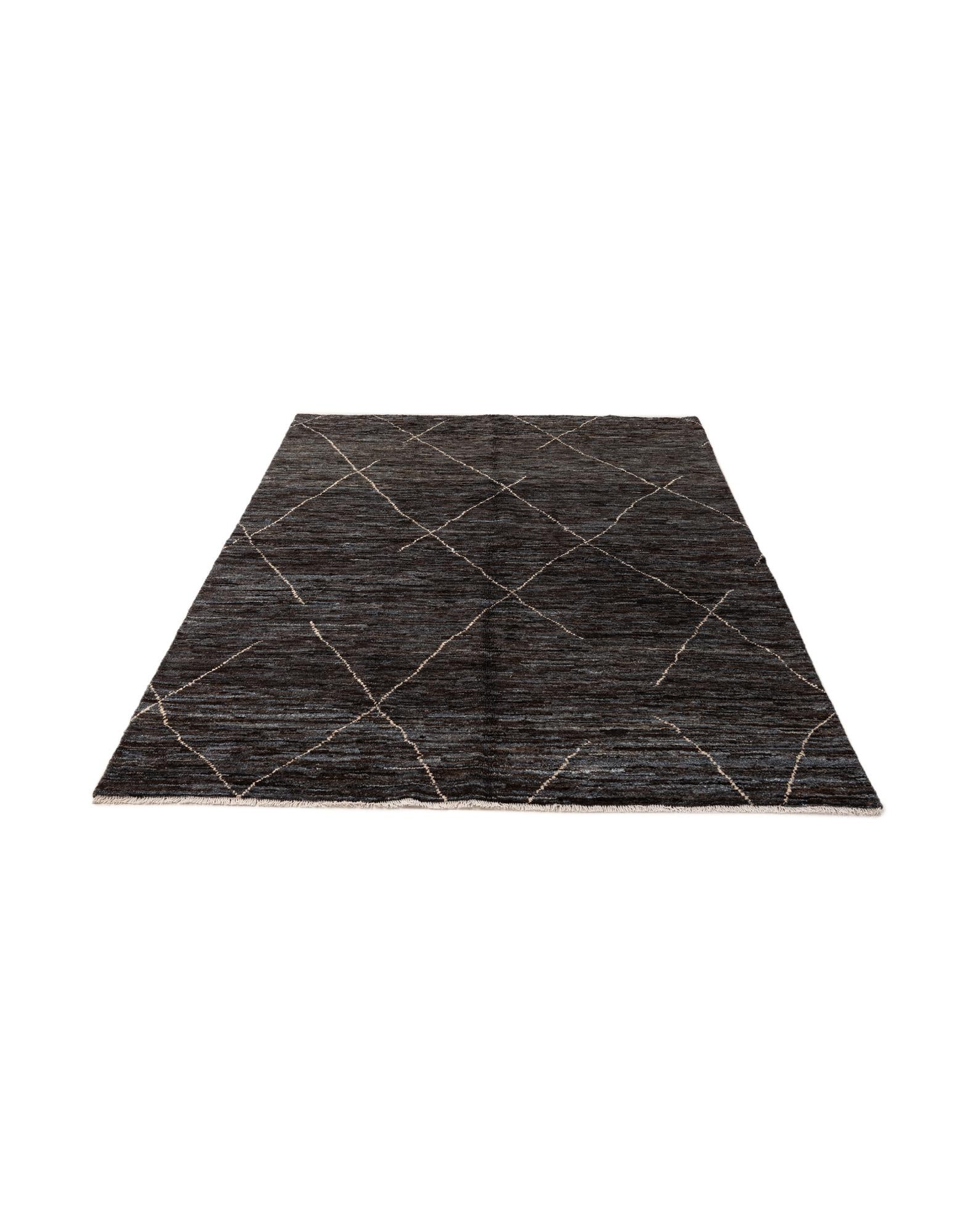 5' 3 x 7' 4 Hand Knotted Moroccan Wool Rug