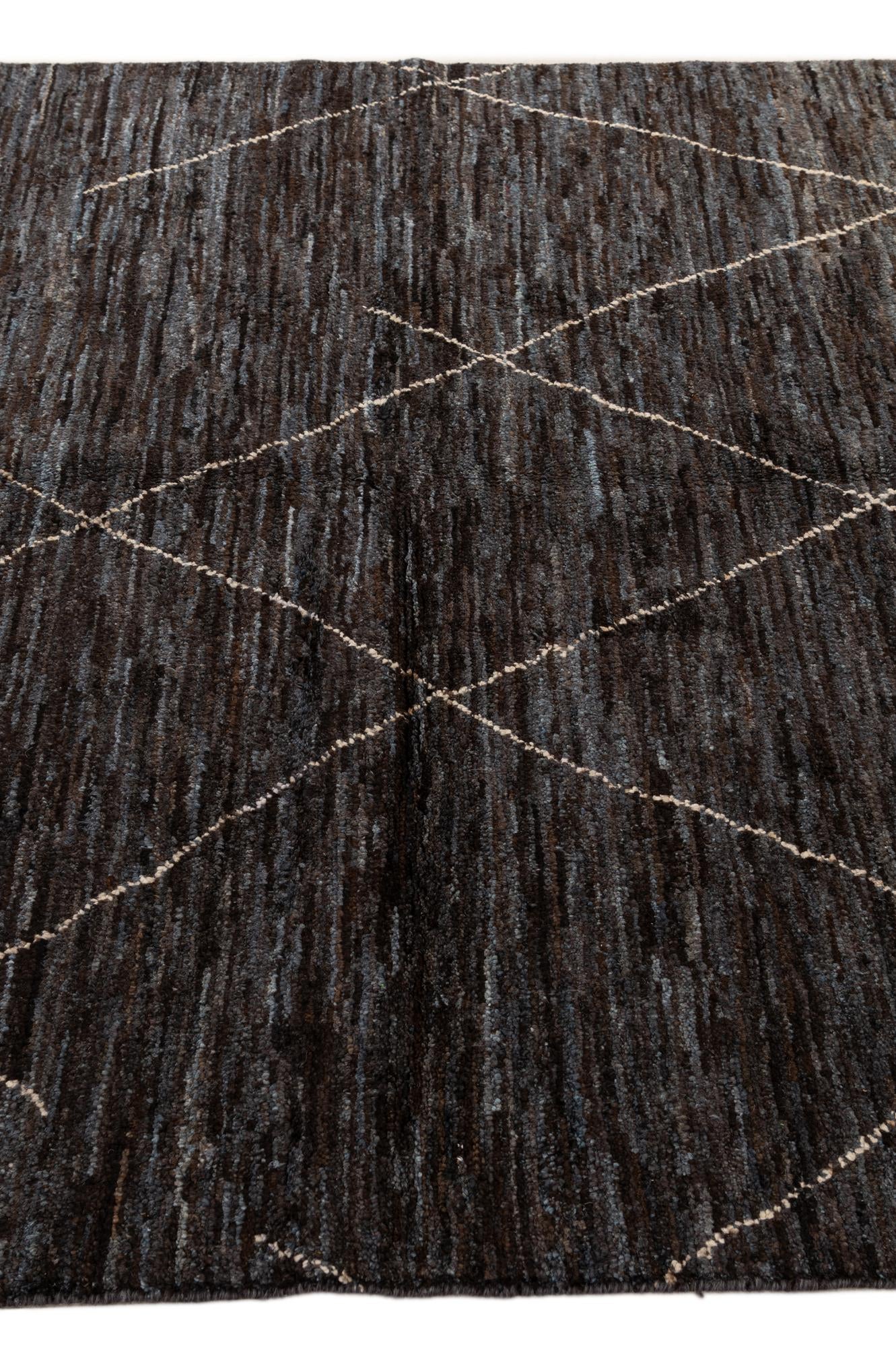 5' 3 x 7' 4 Hand Knotted Moroccan Wool Rug