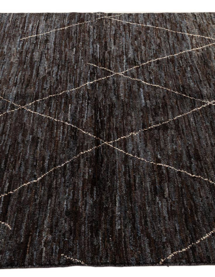 Detail image of 5' 3 x 7' 4 Hand Knotted Moroccan Wool Rug