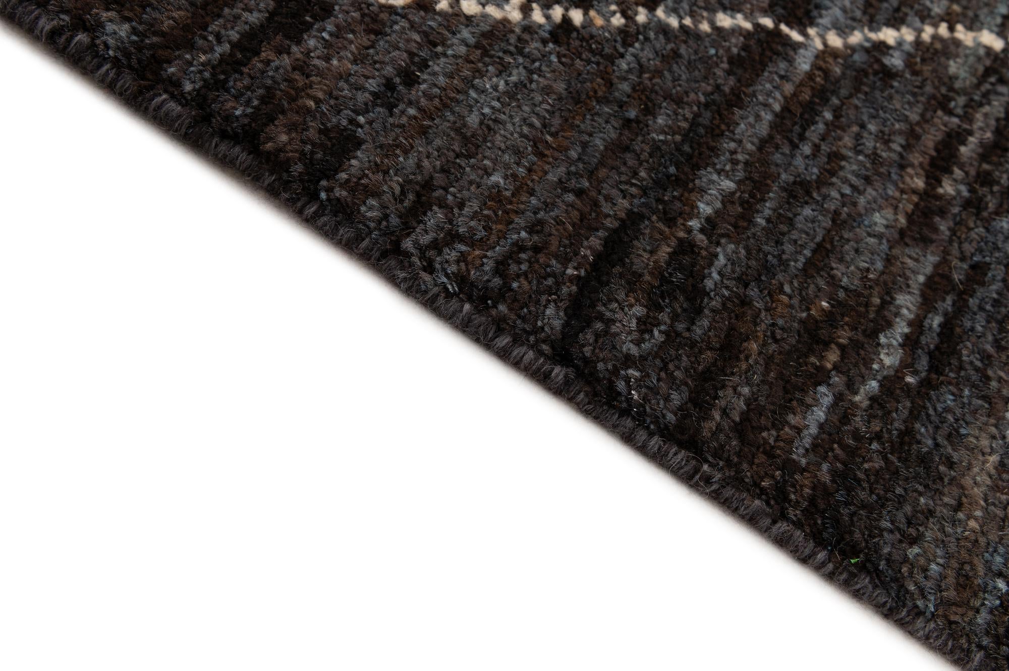 5' 3 x 7' 4 Hand Knotted Moroccan Wool Rug