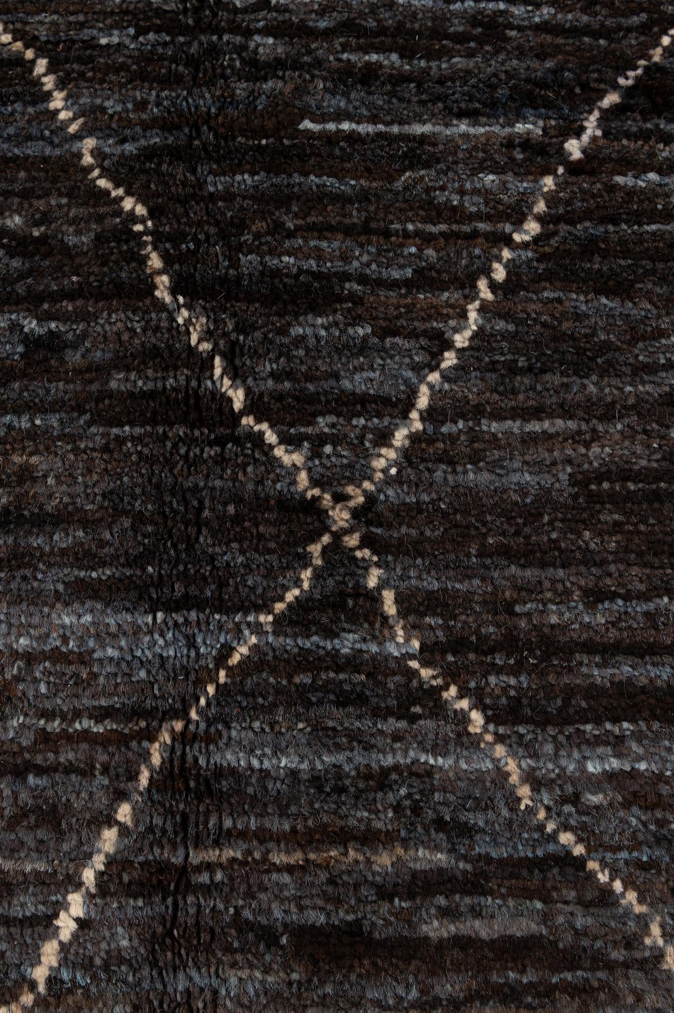 5' 3 x 7' 4 Hand Knotted Moroccan Wool Rug