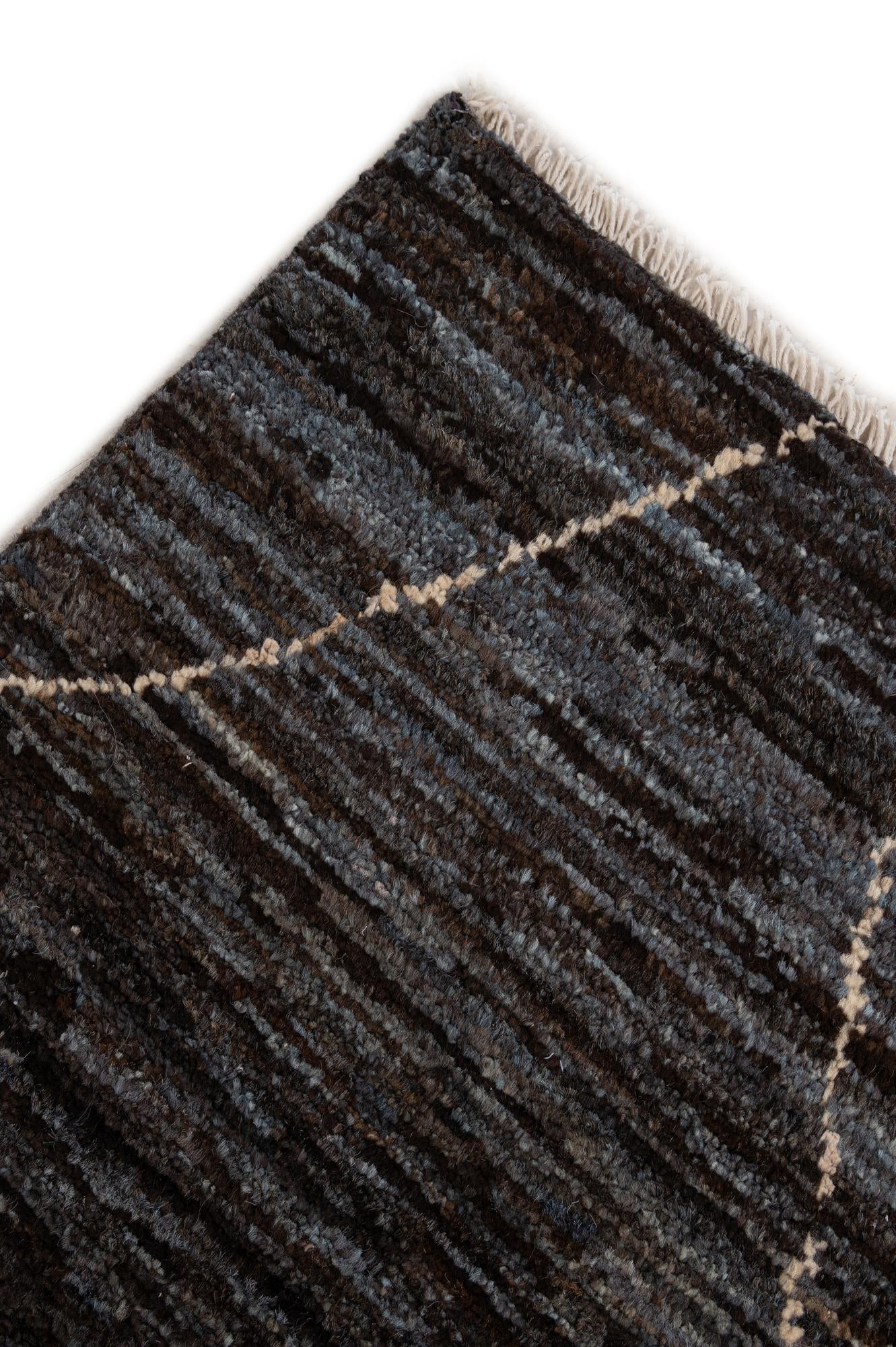 5' 3 x 7' 4 Hand Knotted Moroccan Wool Rug